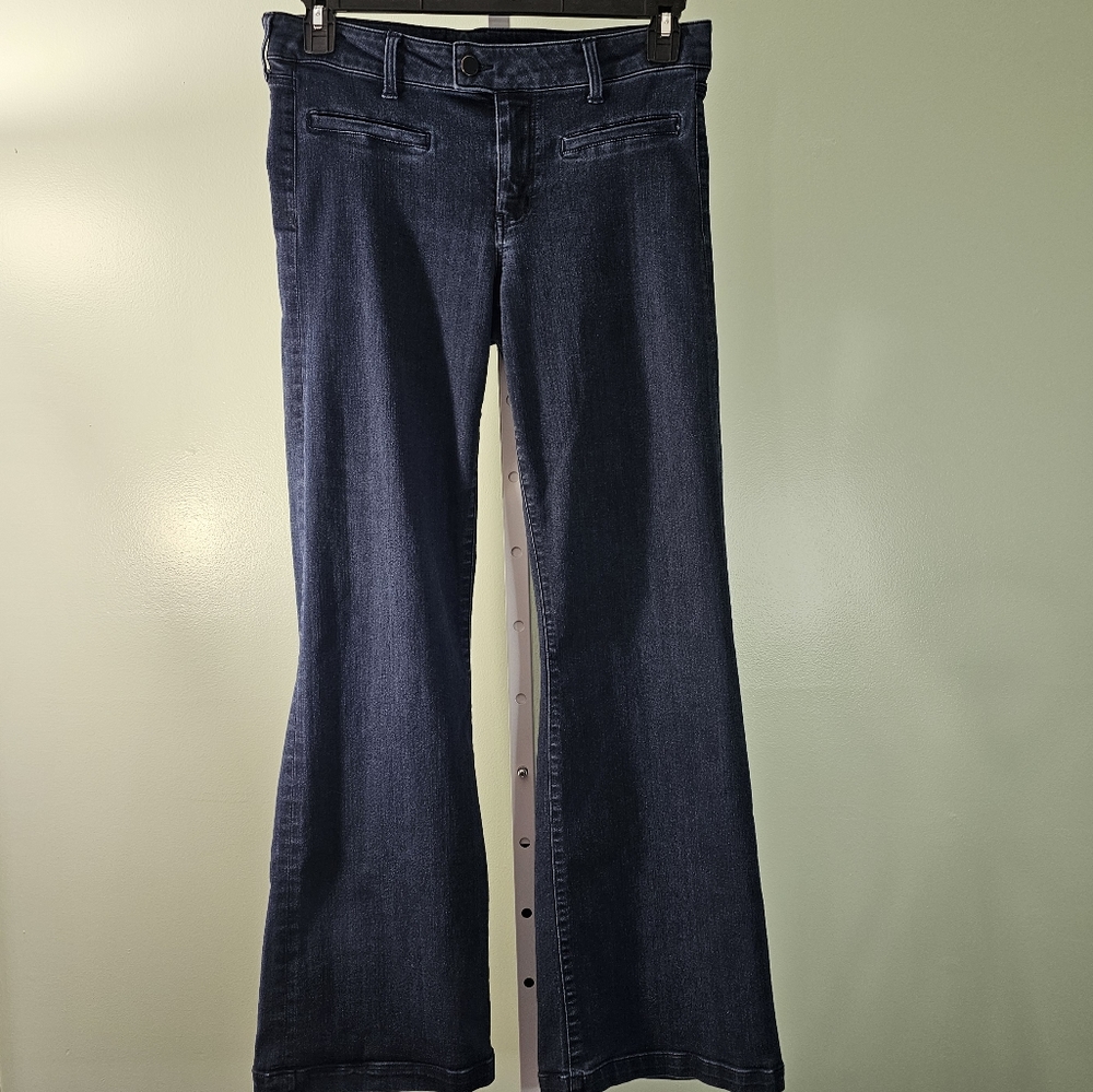 Liverpool Wide Leg Jean Trousers‎ Size 10/30 Rinse Wash Dark